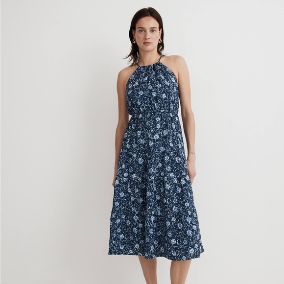 Madewell Exposed Back Maxi Dress Large NWT - Picture 1 of 7